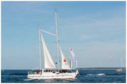 Spreizgaffelketsch Wappen von Ueckermünde