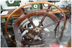 Steuerrad des Dampfschlepper Albert 2