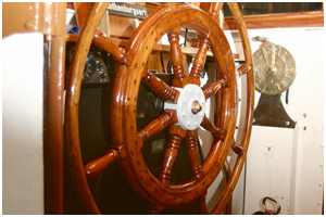 Steuerrad des Dampfschlepper Albert 2
