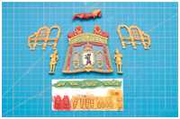 Verzierungen lackiert und patiniert, Fenster verglast