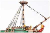 Webeleinen an den Fockwanten