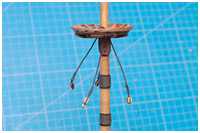 Seitentakelhanger am Großmast