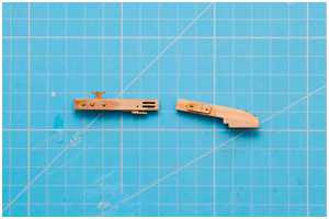 Leitklampe der Ankerrüstleine und Klampe der Katttalje