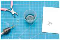 aus Messingdraht Spirale gebogen, Ringe abgeschnitten und brüniert