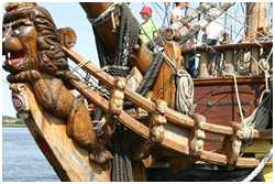 Ohrholz auf der Fregatte Shtandart