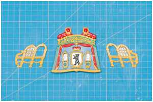 lackierte Dekorelemente