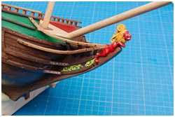 Schmuckelemente am Galion