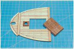 Decksöffnung für die Gräting ist ausgefräst