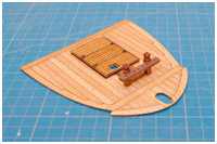 Nagelbank ins Deck eingepasst