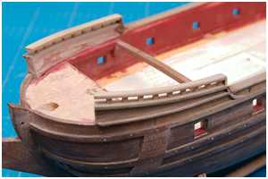 die Reling auf der Back