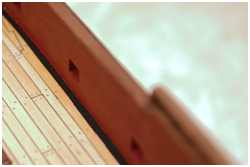 die Sockelleiste wurde schwarz lackiert