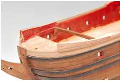 Arbeiten am Bug im Bereich der Back