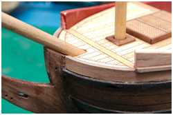 Arbeiten am Bug im Bereich der Back