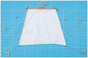 Bauch- und Nockgordings der Marssegel