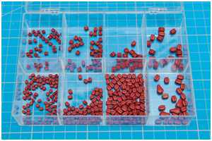 lackierte Kunststoffblöcke