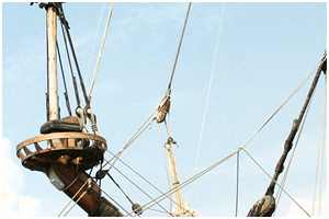 Sprietmast der Fregatte Shtandart