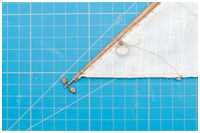 Halseblöcke am Besansegel