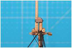 Anbringen der Juffern an den Bramsalingen