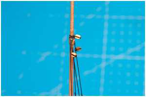 Leitbl&ouml;cke am Sprietmast