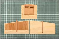 zugeschnittene Sperrholzteile werden mit Leisten beklebt