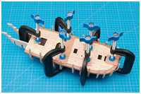 Deck mit Mallen verleimt