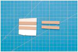 Leisten für den Ankerstock mit doppelseitigem Klebeband fixiert