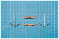 Anker brüniert und Stockbänder angebracht