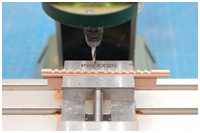 Fräsen des Bogenbalkens unter dem Handlauf