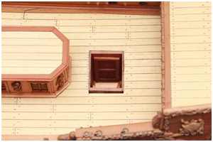 Niedergang in die Decksöffnung eingesetzt