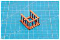 das fertige Geländer des Niedergangs