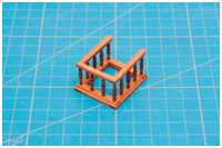 das fertige Geländer des Niedergangs