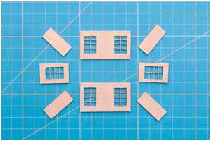 Fenster mit Sprossen und Rahmen