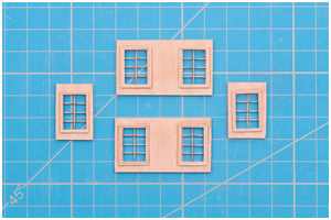 Fenster mit Sprossen und Rahmen