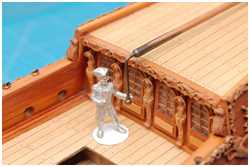 Handgriff an der Pinne