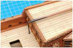 Handgriff an der Pinne