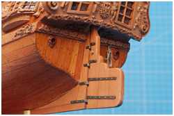 einfache Sorgleine, au&szlig;en an einem Ring belegt