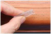 Bohrschablone f&uuml;r die Bolzen an den Bergh&ouml;lzern