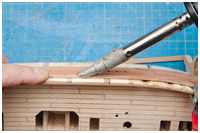 Plankengang &uuml;ber die hohe Kante biegen