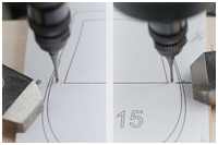 Ausrichten der Mallen auf dem Frästisch