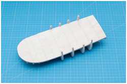 Mallengerüst testweise zusammengesteckt