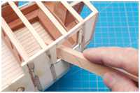 Ausarbeiten der Erkerfenster