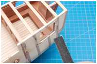 Ausarbeiten der Erkerfenster