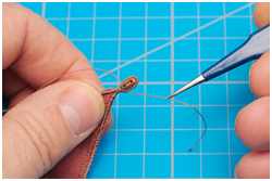 bekleideter Bereich des Schothorns mit eingebundenem Block