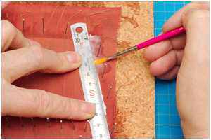 Ränder mit Leim versiegeln