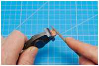 Kanten der Stagjuffer abrunden