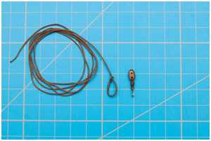 Stengestag und Leitblock mit Grummet