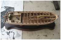 Bauteilesatz einer bewaffneten Schaluppe (Bild: ZHL-Model Bausatz)