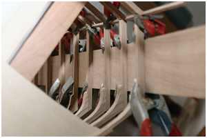 Imitation von Vollholzspanten