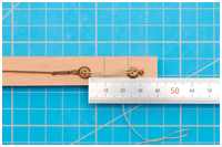 Taljereep l&ouml;sen, Want entspannt sich, die Differenz des jetzigen zum urspr&uuml;nglichen Abstand ist das Reck des Seils