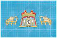 Fenster mit Bleiglasimitation